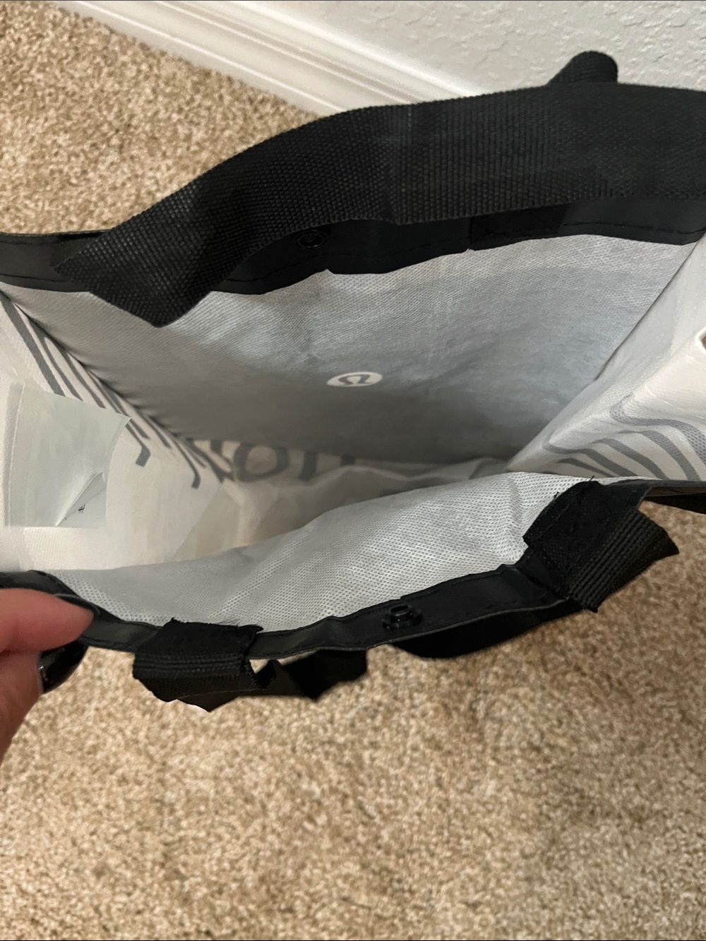 lululemon athletica Black Reusable Logo Tote - Picture 3 of 4